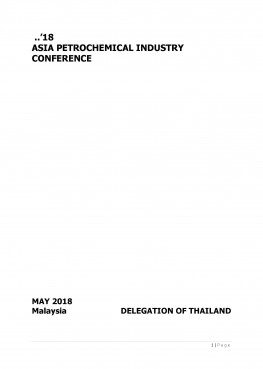 Thailand Country Report 2018 (APIC2018) Malaysia